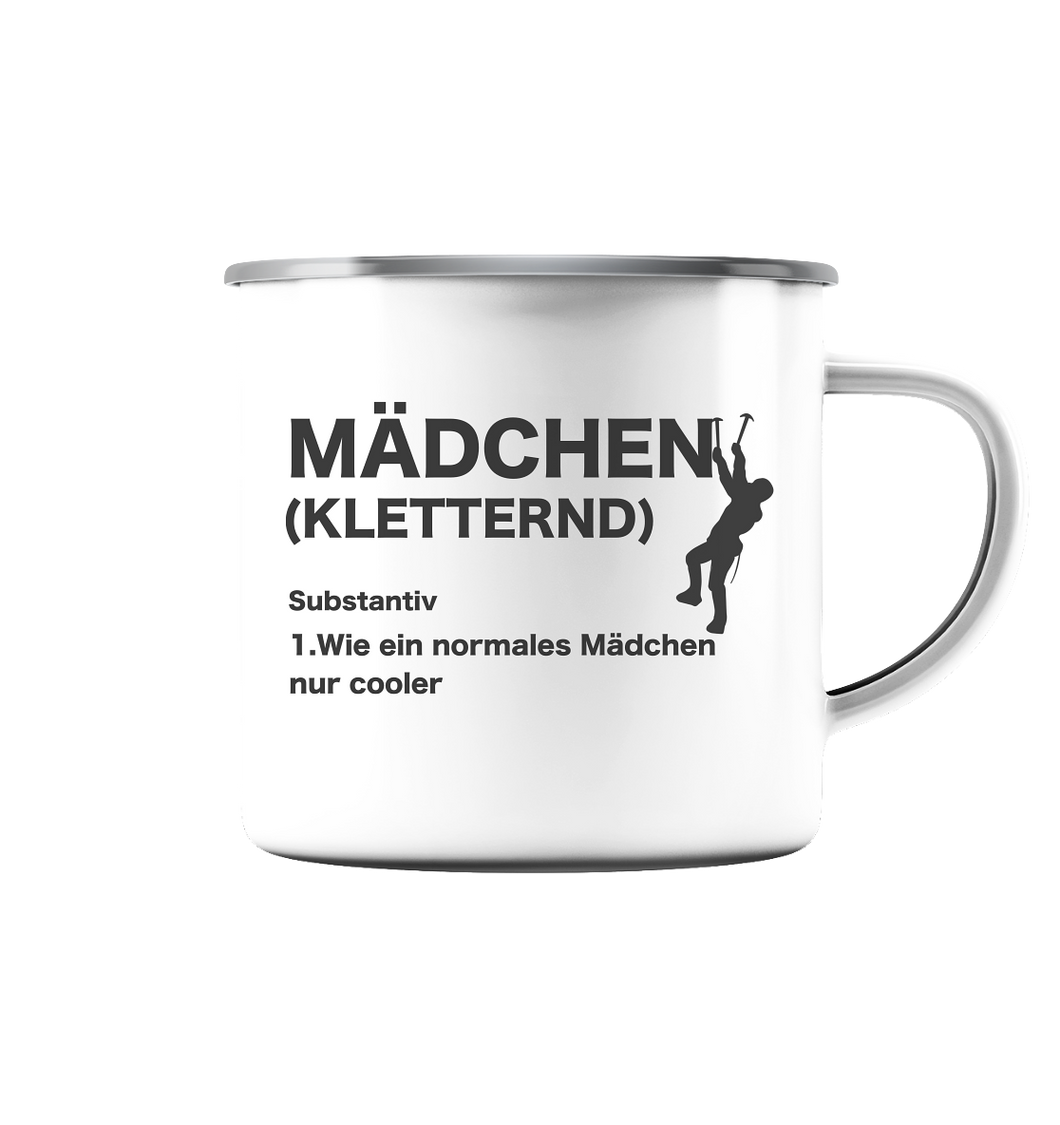 Mädchen (kletternd) | Emaille Tasse